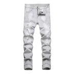 Gray-Men's Multi Pack Slim Fit Stretch Jeans Ripped Skinny Jeans for Men.