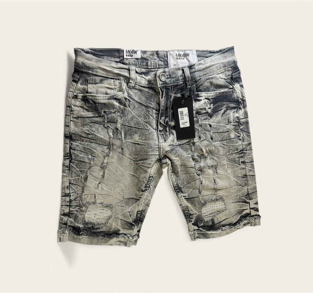 Evolution Jeans Distressed Denim Shorts