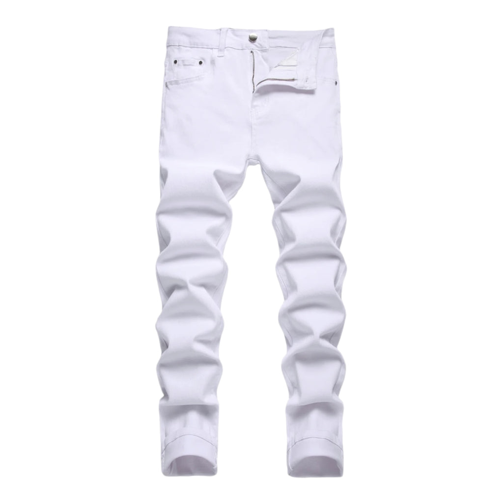 White-Men's Multi Pack Slim Fit Stretch Jeans Ripped Skinny Jeans for Men,