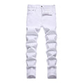 White-Men's Multi Pack Slim Fit Stretch Jeans Ripped Skinny Jeans for Men,