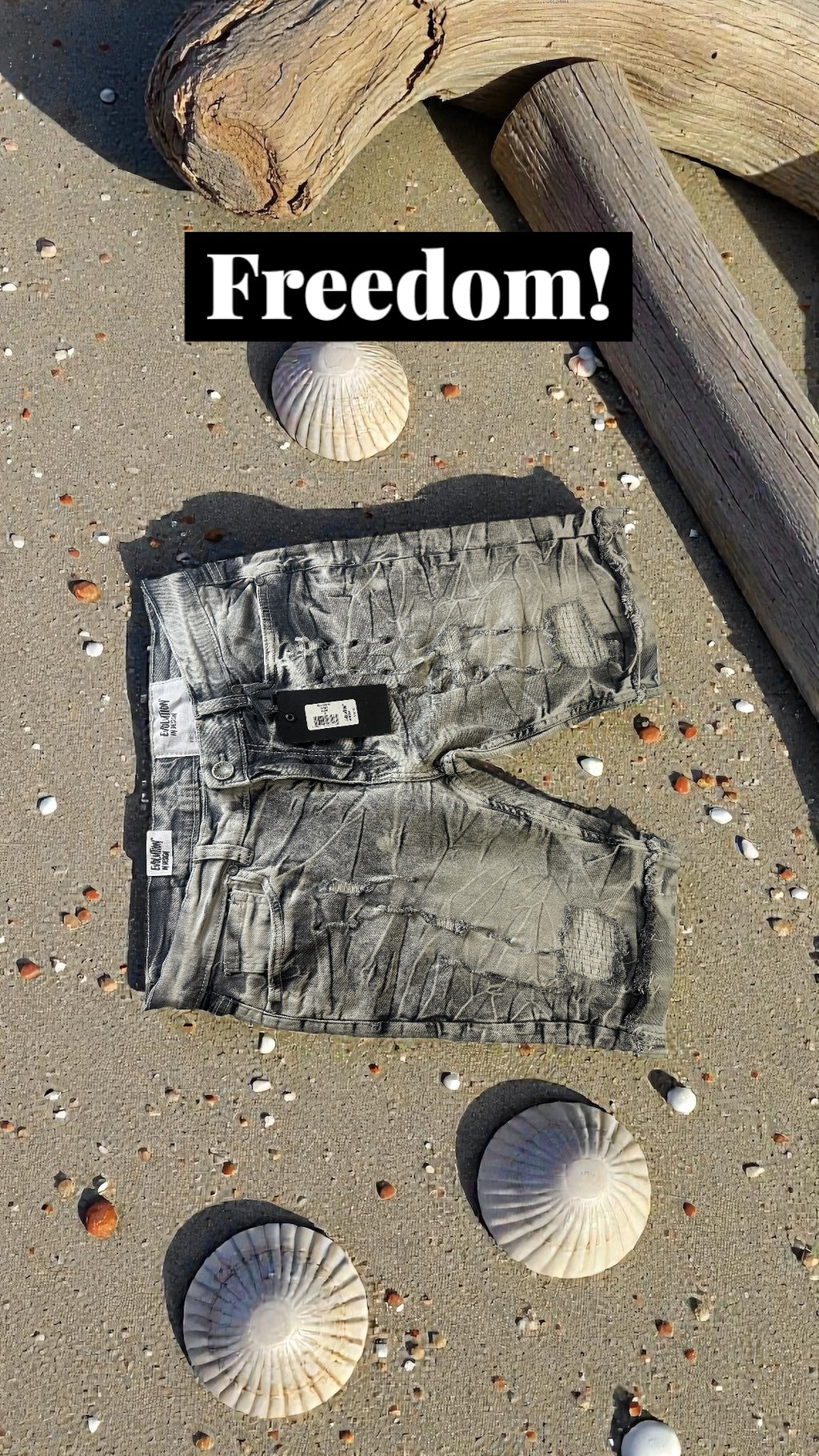 Evolution Jeans Distressed Denim Shorts