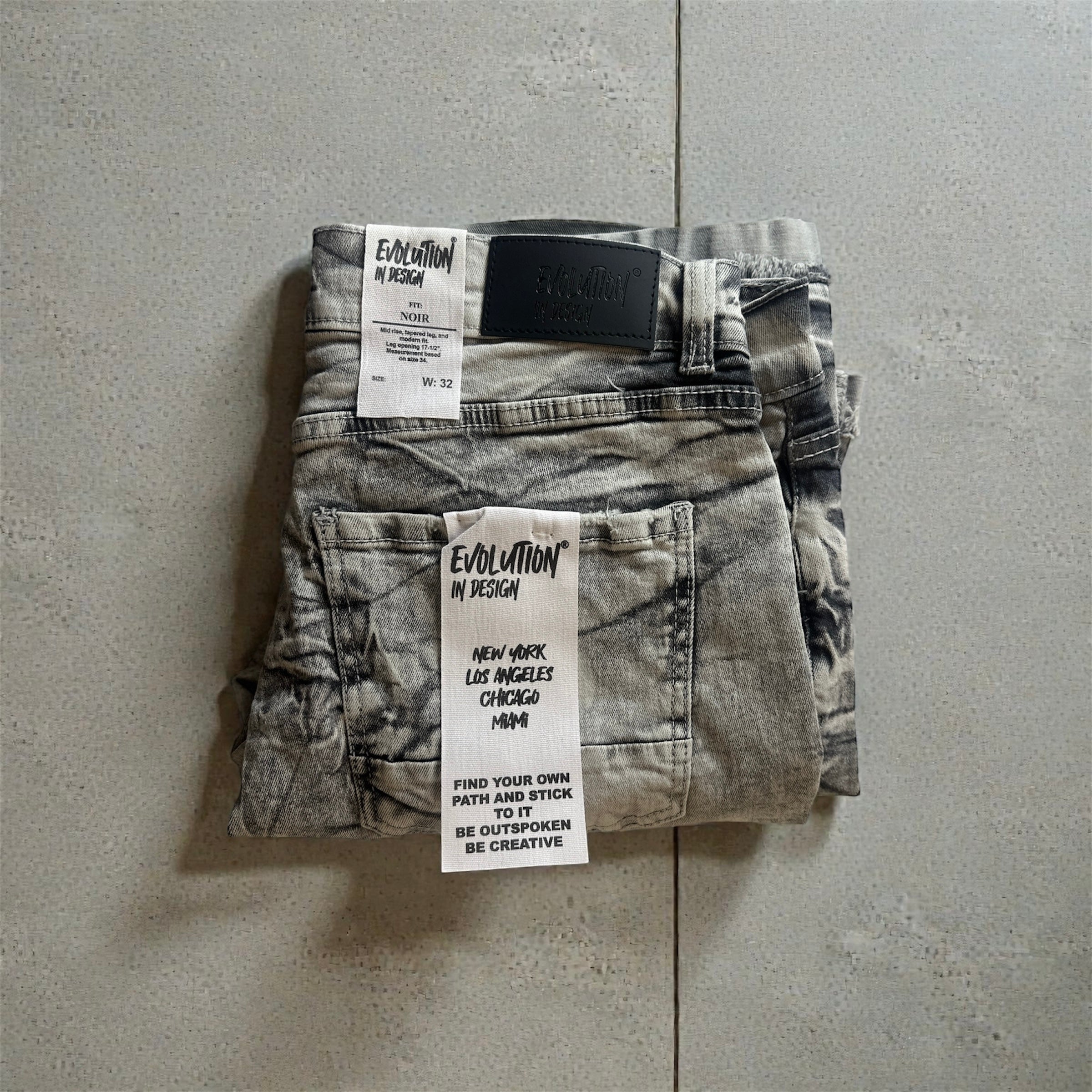 Evolution Jeans Distressed Denim Shorts