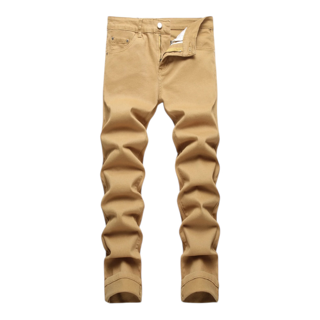 Beige - Men's Multi Pack Slim Fit Stretch Jeans Ripped Skinny Jeans for Men.