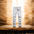 Gray-Men's Multi Pack Slim Fit Stretch Jeans Ripped Skinny Jeans for Men.